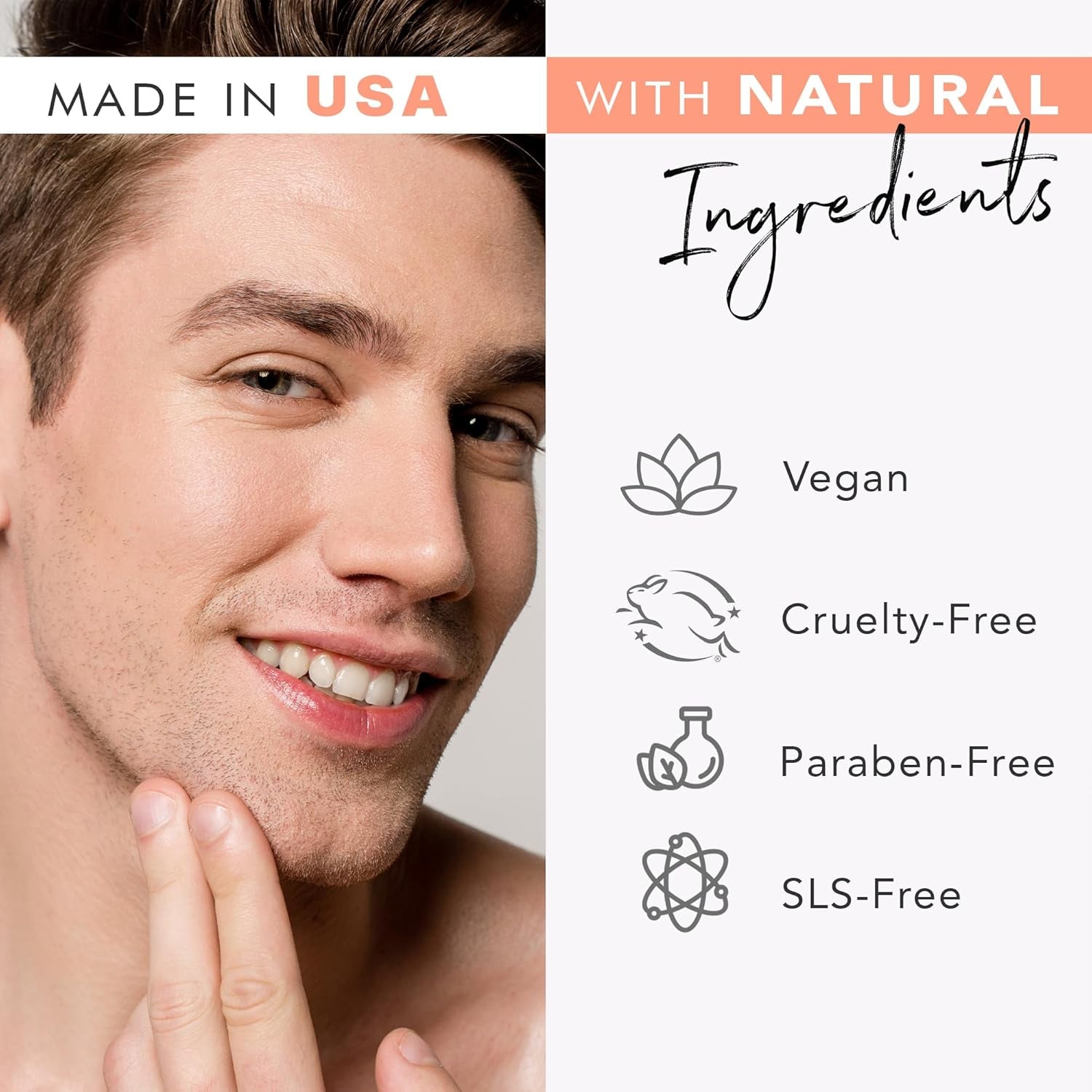 Face Scrub - USA Made with Natural & Organic Ingredients, Cleanses and Exfoliates All Skin Types, Microdermabrasion Facial Scrub with Glycerin, Gentle Exfoliating Face Wash, Removes Dead Skin Cells