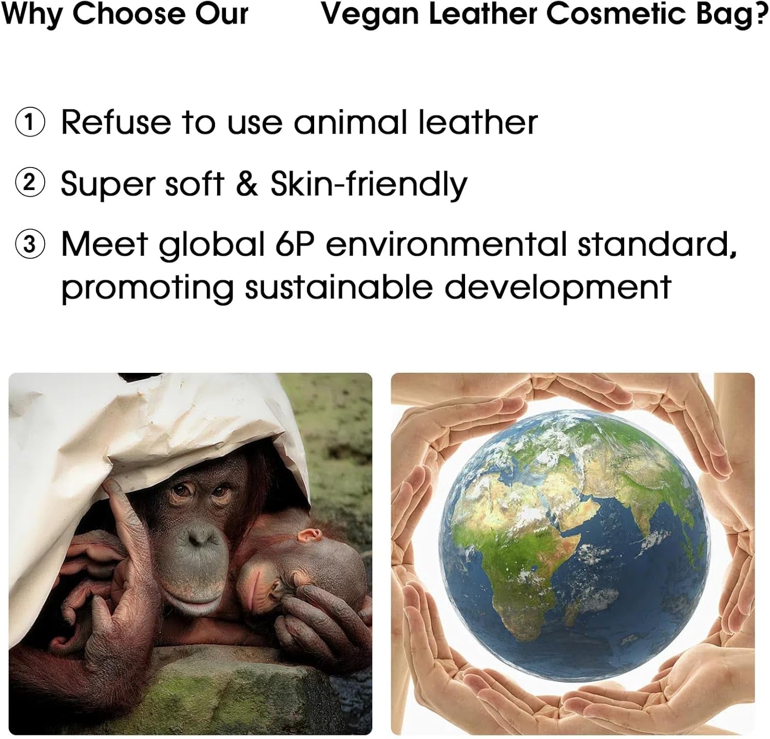 Makeup Bag, Travel Make up Organizer Cosmetic Brush Bags Case for Women in Vegan Leather, Sage Green(Patent Pending)